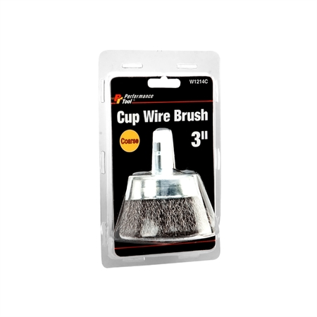 PERFORMANCE TOOL 3" Cup Wire Brush - Coarse W1214C